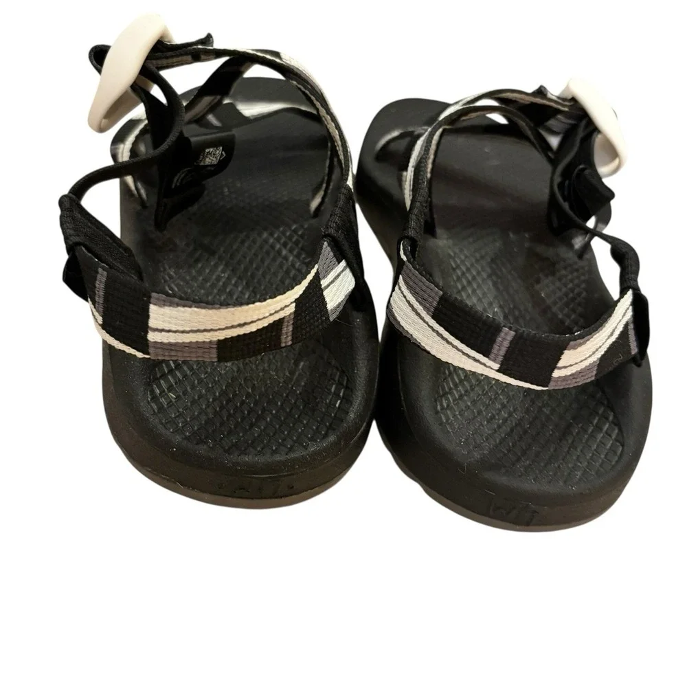 Chaco ZX/2 Dual Strap Classic Sandal Women Sz 7 Geometric Black & White Bohemian - Picture 5 of 9